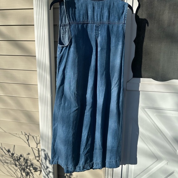 J. Jill Tencel Linen Sleeveless Snap Up Dress - Picture 4 of 6